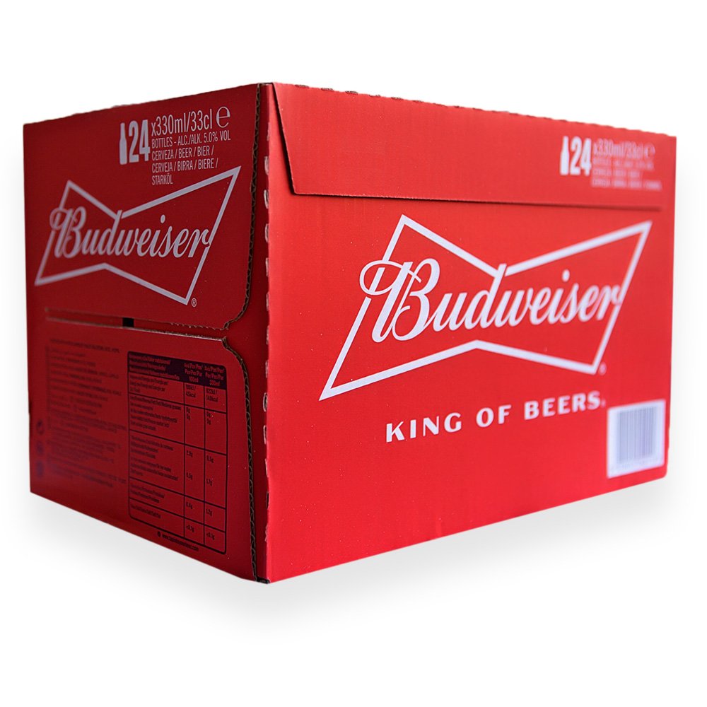budweiser-carton2 BUDWEISER 33 cl (carton de 24 bouteilles) – Image 1